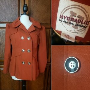 Hydraulic peacoat orange burnt Sienna